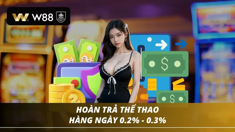Chương trình khuyến mãi hoàn trả thể thao được W88 tung ra thị trường