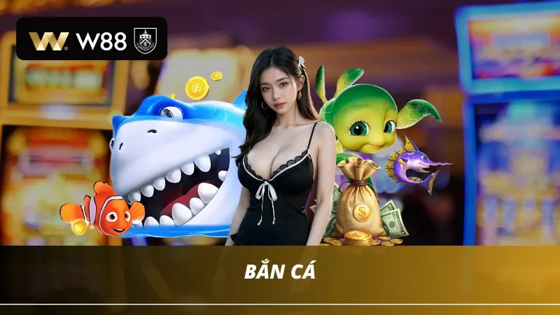 Sảnh bắn cá tại W88 như đang ở một đại dương bao la